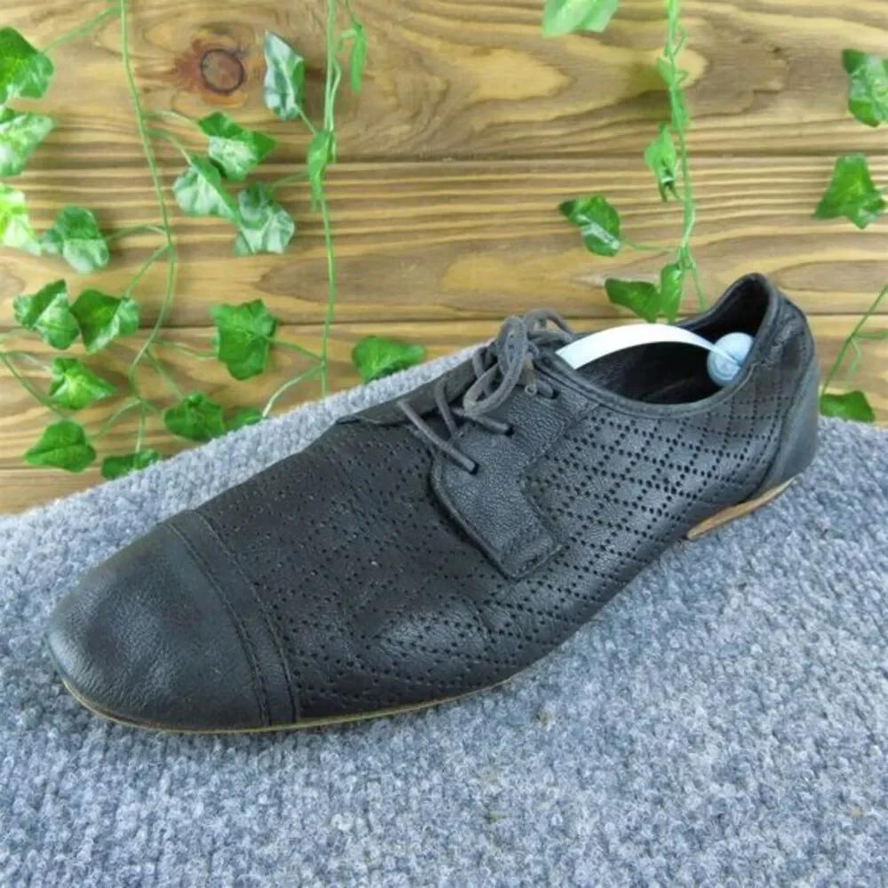 J. Shoes Trot Women Oxford Shoes Size 10 Medium Black‎ Leather Lace Up